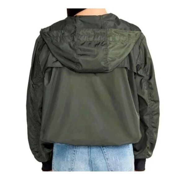 BB Dakota Green Windbreaker Anorak Hoodie Size XL - Picture 2 of 14